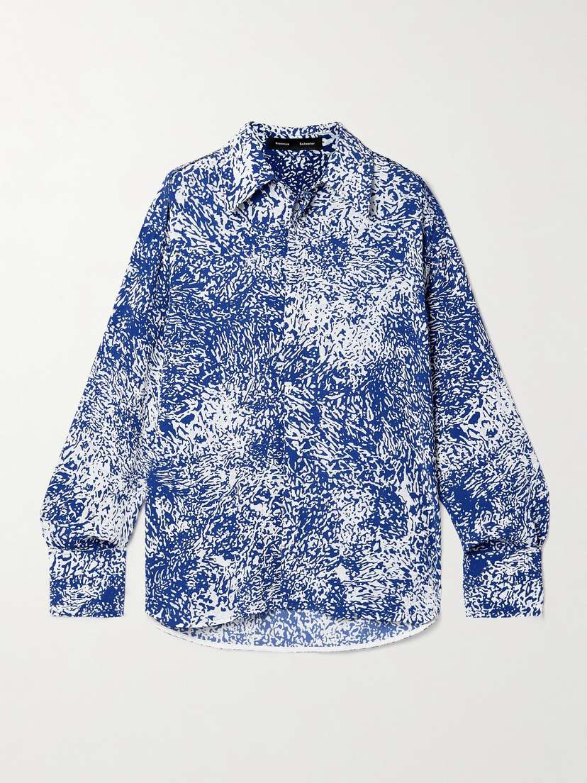 Proenza Schouler Norman Printed Crepe Shirt