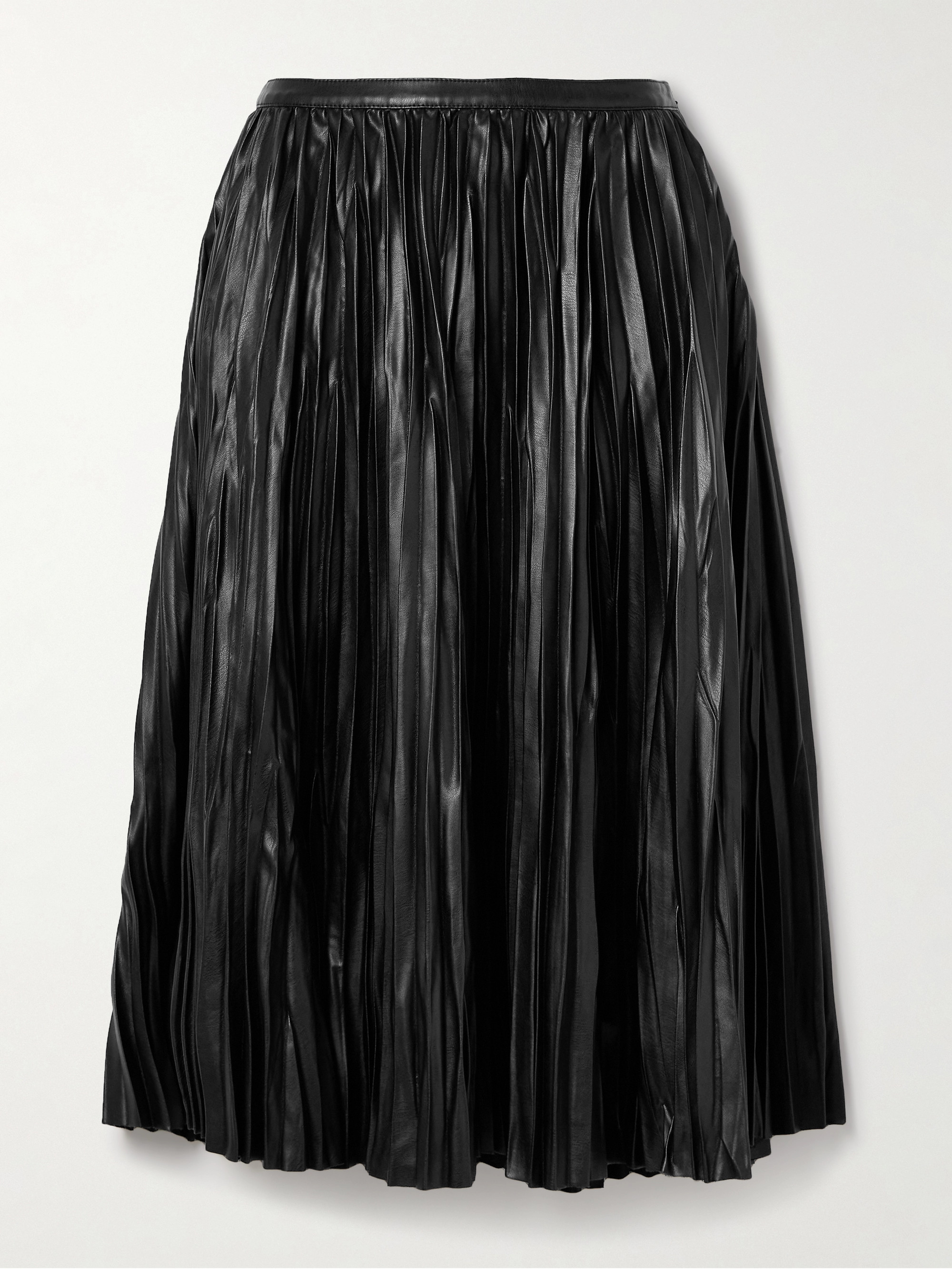 Proenza Schouler White Label Rosalyn pleated faux leather midi skirt thumbnail