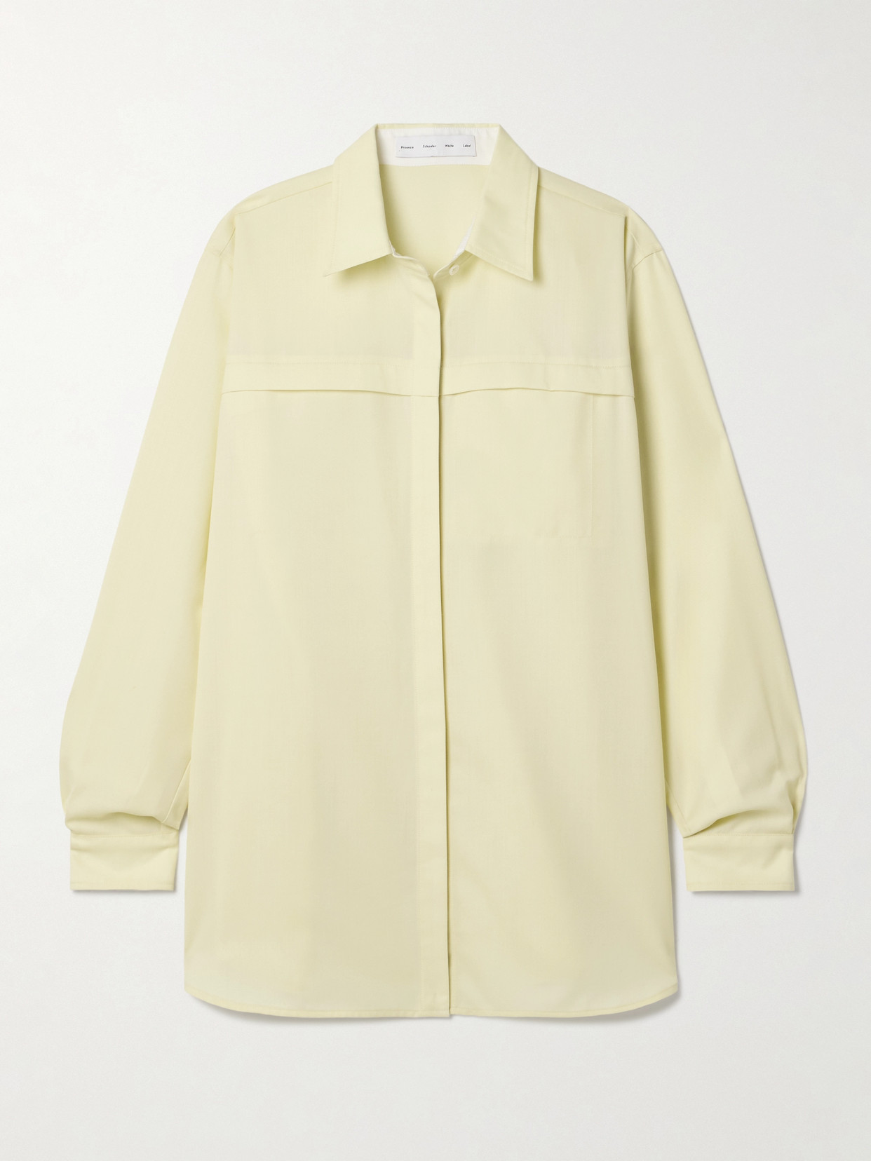 Proenza Schouler White Label - Rose Wool-blend Twill Shirt - Yellow