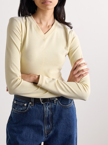 Proenza Schouler White Label Delaney ribbed brushed-jersey bodysuit