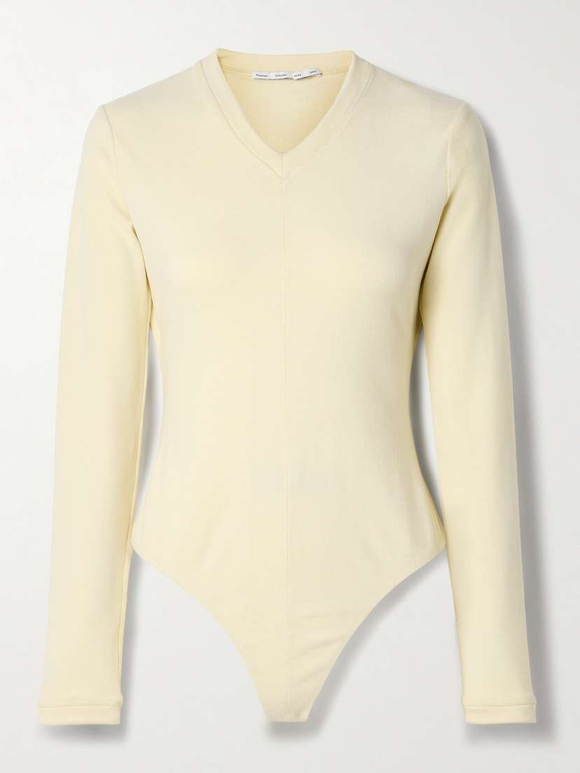 Proenza Schouler White Label Delaney Ribbed Brushed-jersey Bodysuit