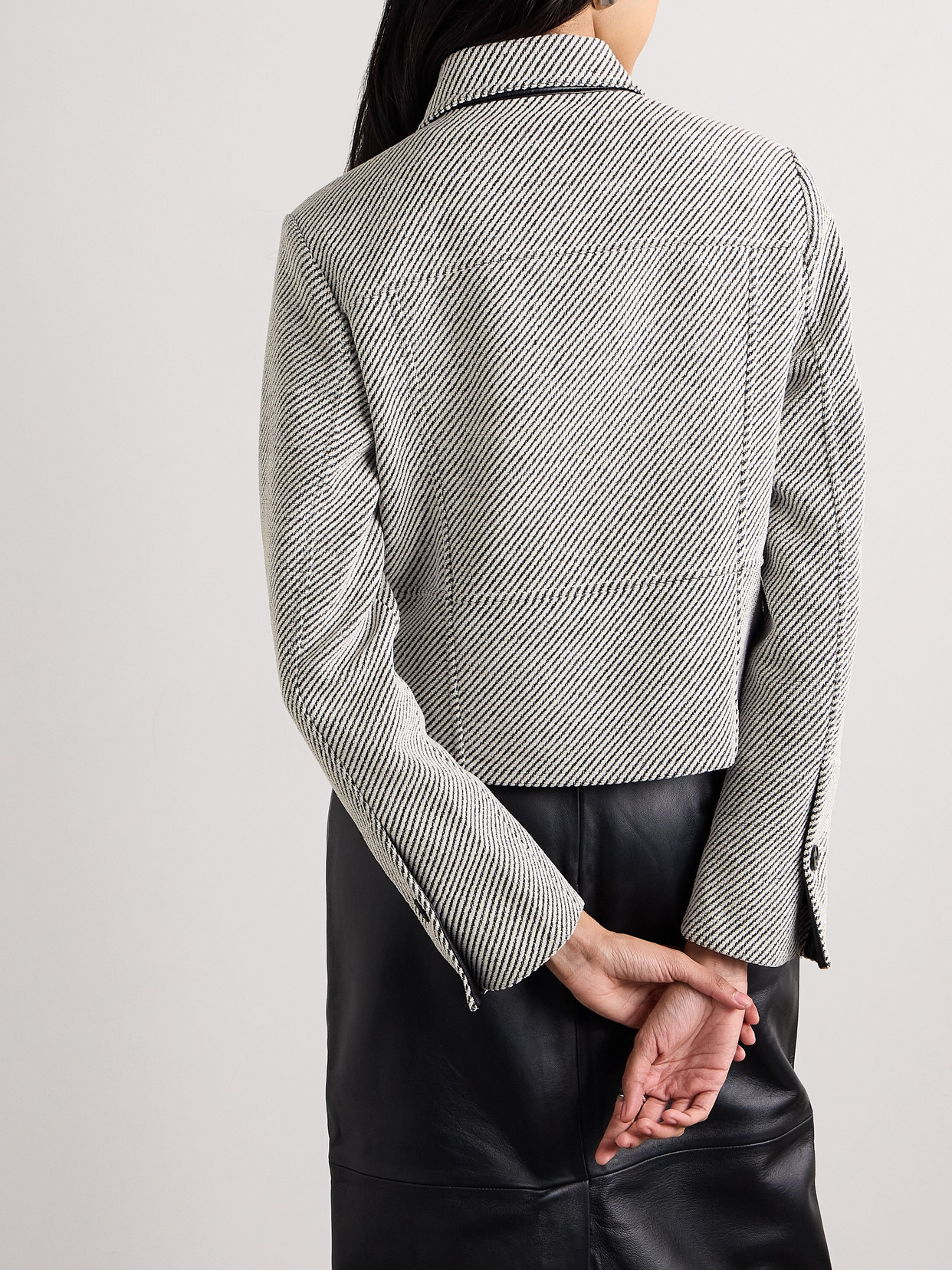 Proenza Schouler White Label Rosie Twill Jacket In Gray