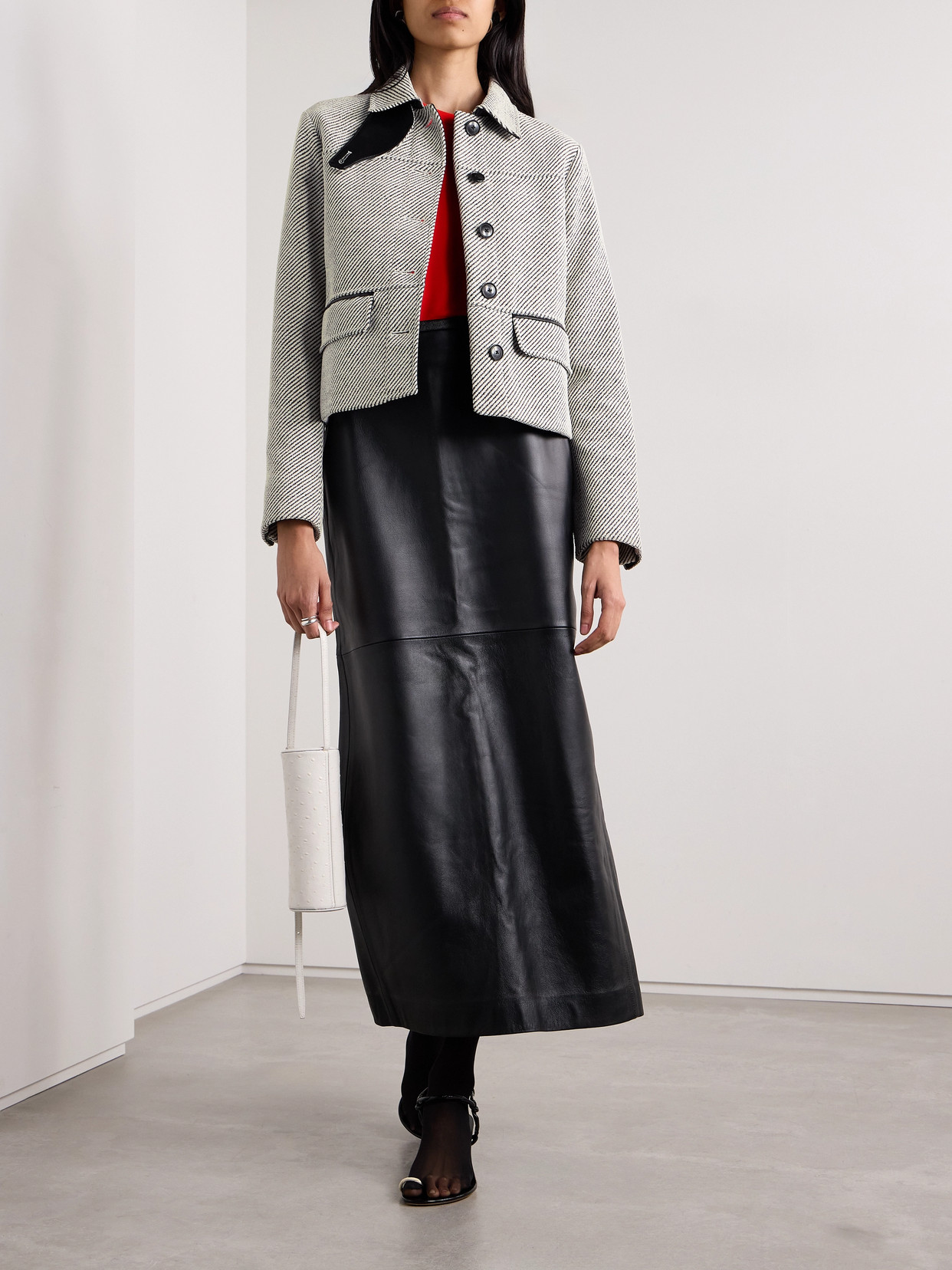Proenza Schouler White Label Rosie Twill Jacket In Gray