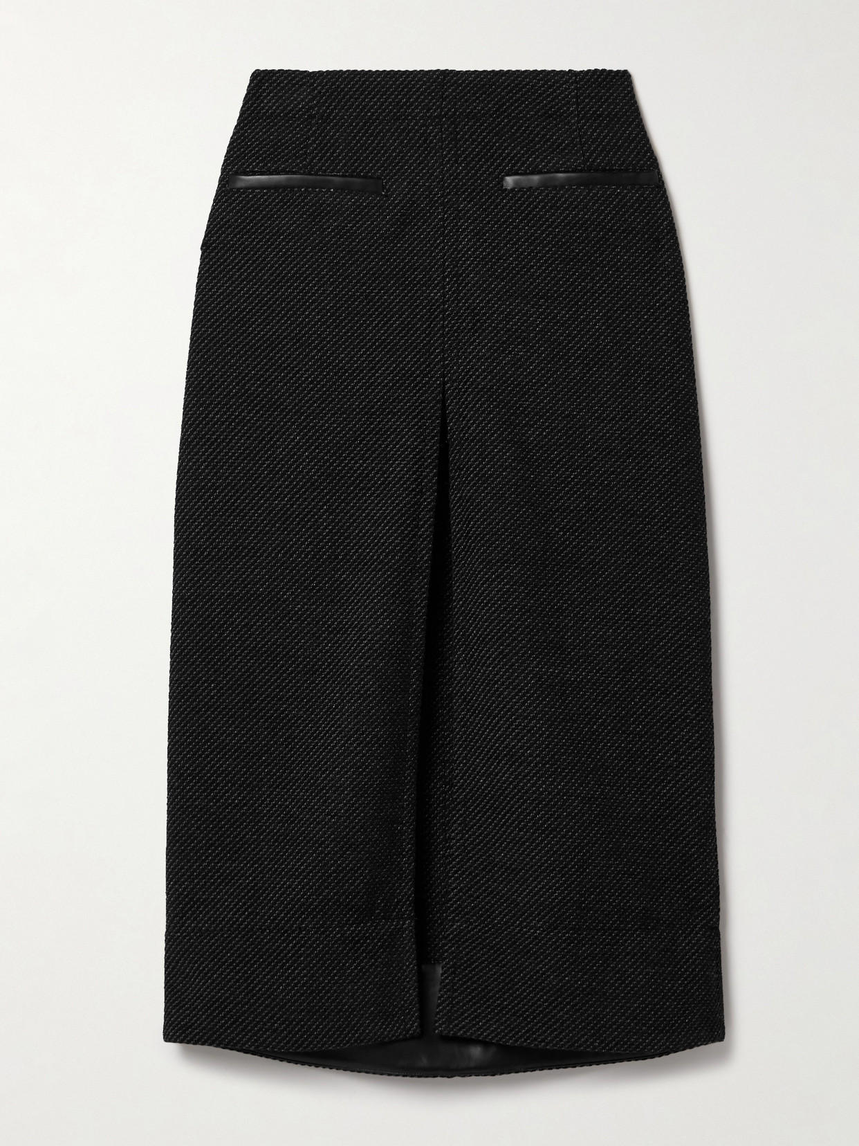 Proenza Schouler White Label Kingsley Twill Midi Skirt In Black