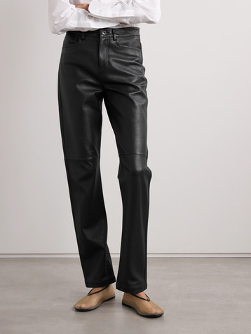 Proenza Schouler White Label Maxine paneled leather straight-leg pants