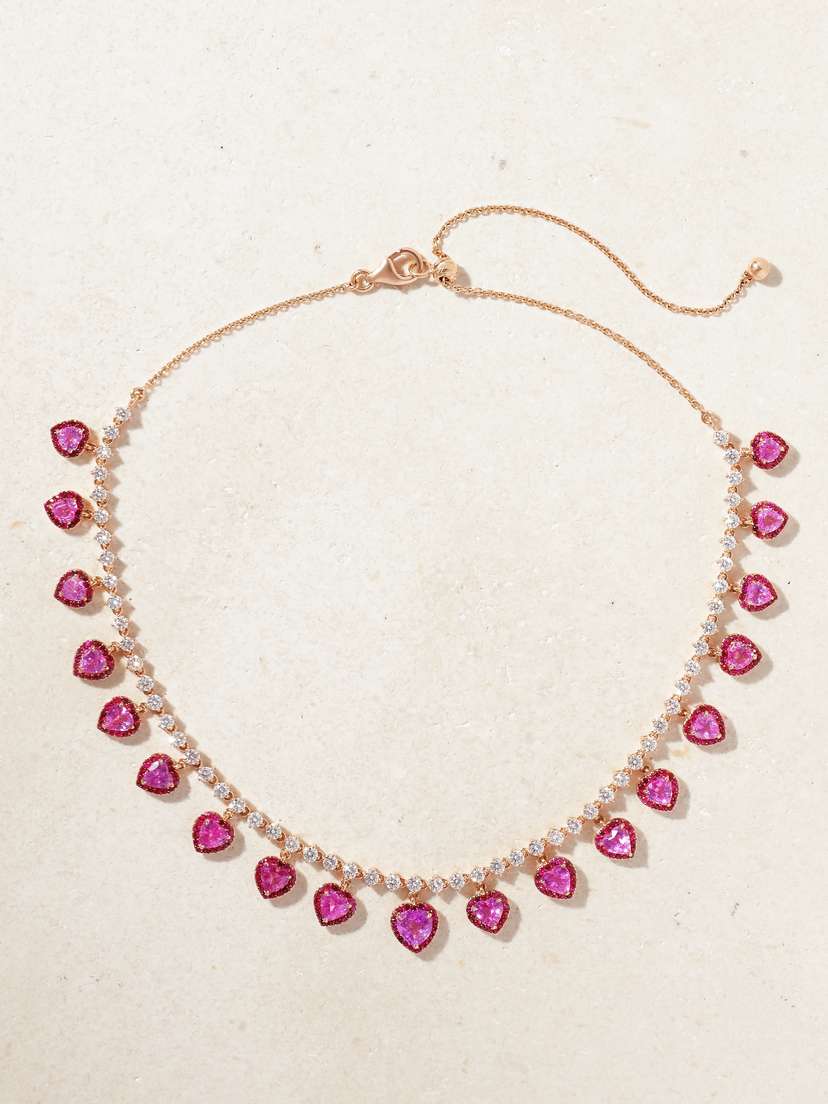 Kamyen 18-karat Rose Gold Multi-stone Necklace