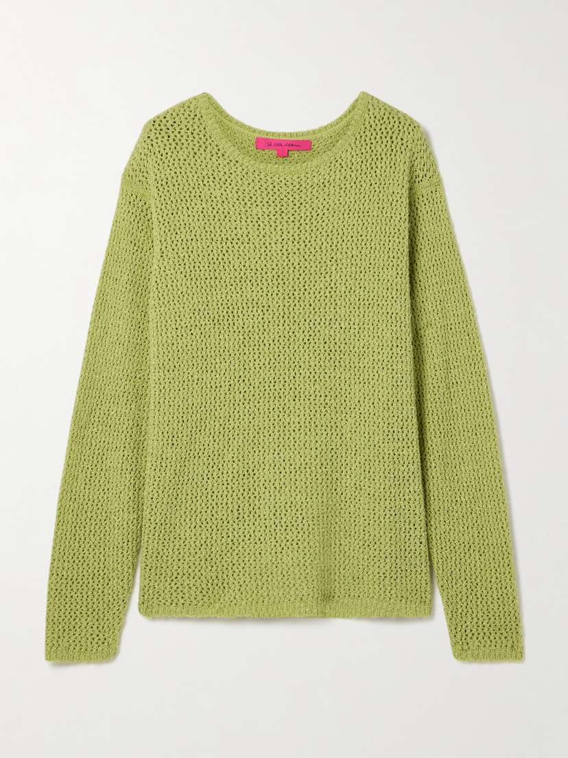 The Elder Statesman Selerino Open-knit Mulberry Silk Sweater