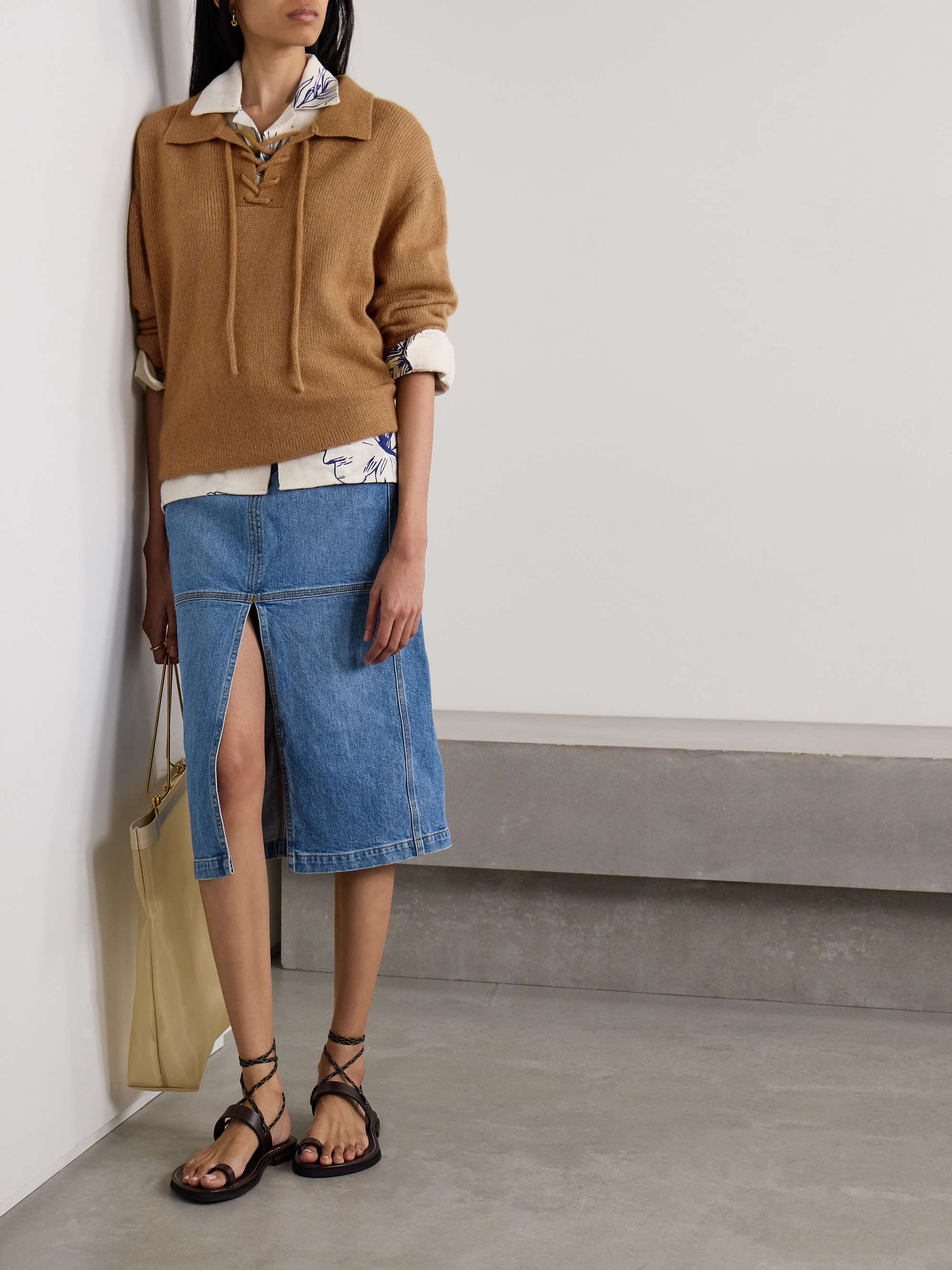 Oversized lace up sweater on sale