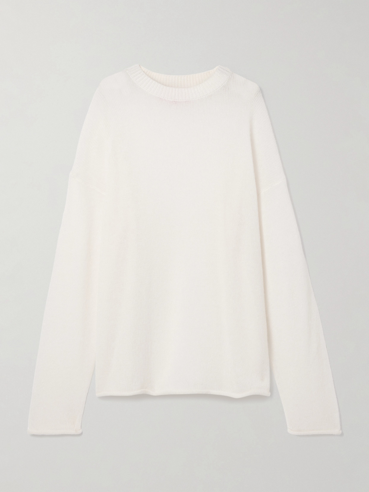 The Elder Statesman - Nimbus Cashmere And Cotton-blend Sweater - Off-white