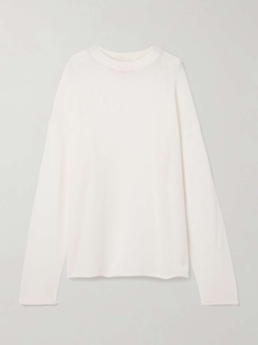The Elder Statesman Nimbus Cashmere And Cotton-blend Sweater