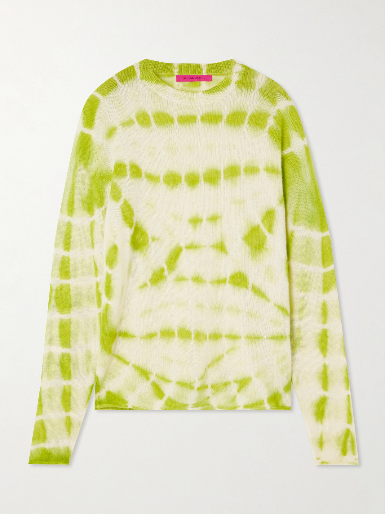 The Elder Statesman Trance Tie-dyed Cashmere Sweater In Green