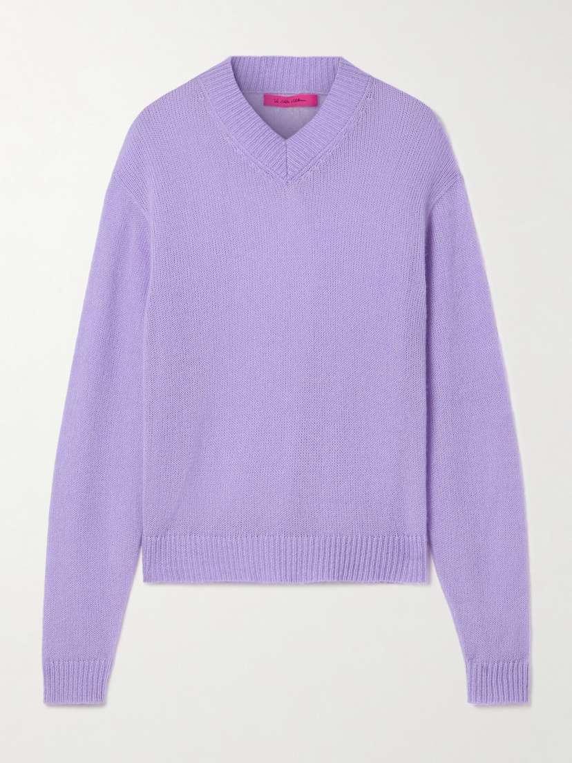The Elder Statesman Nimbus Cashmere And Cotton-blend Sweater