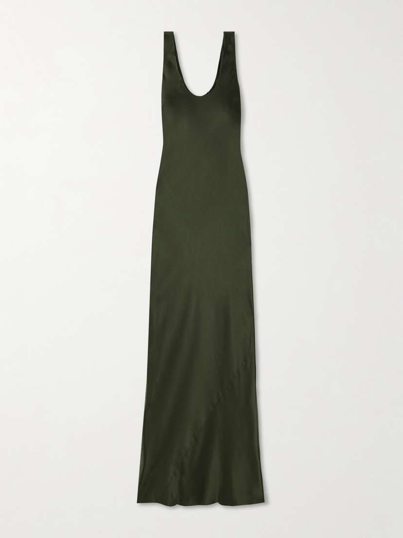 Anine Bing Camille Silk-satin Maxi Dress