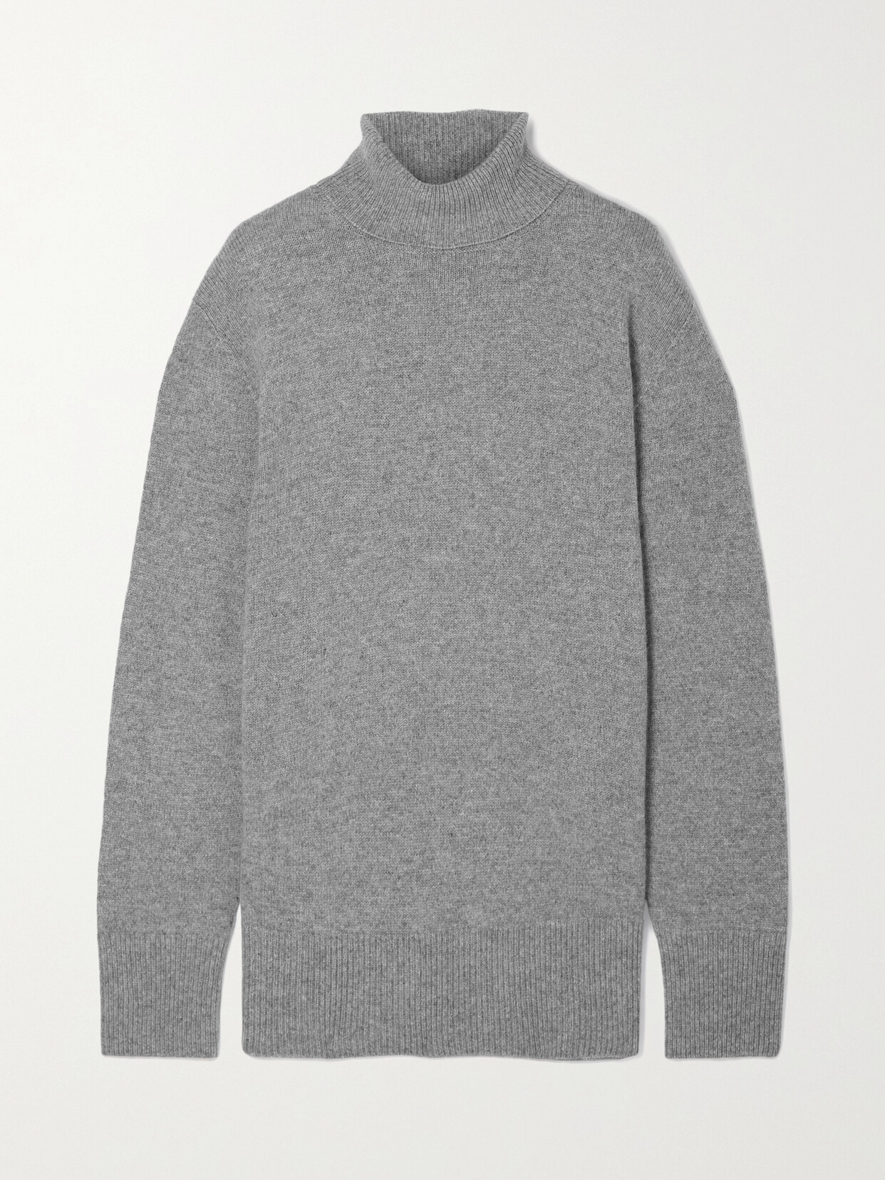 Shop The Row Essentials Stepny Wool And Cashmere-blend Turtleneck Sweater In Gray