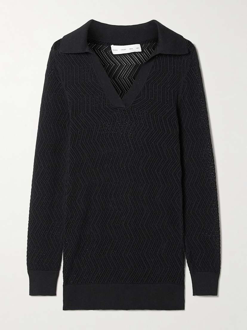 Proenza Schouler White Label Agnes Pointelle-knit Cotton Sweater