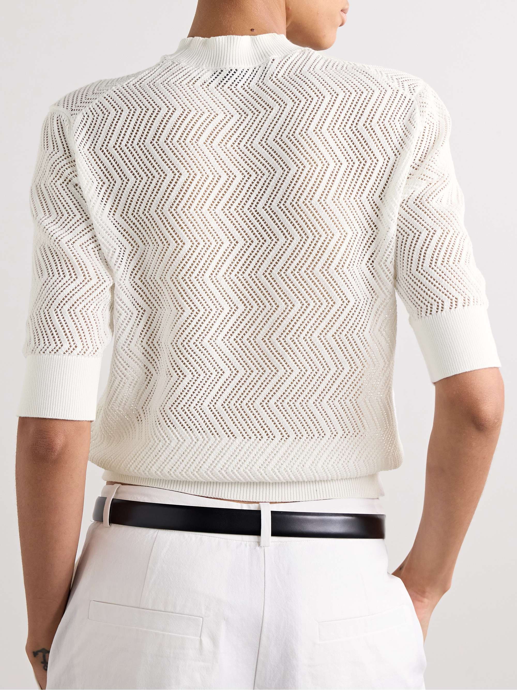 PROENZA SCHOULER WHITE LABEL Nicola pointelle-knit cotton