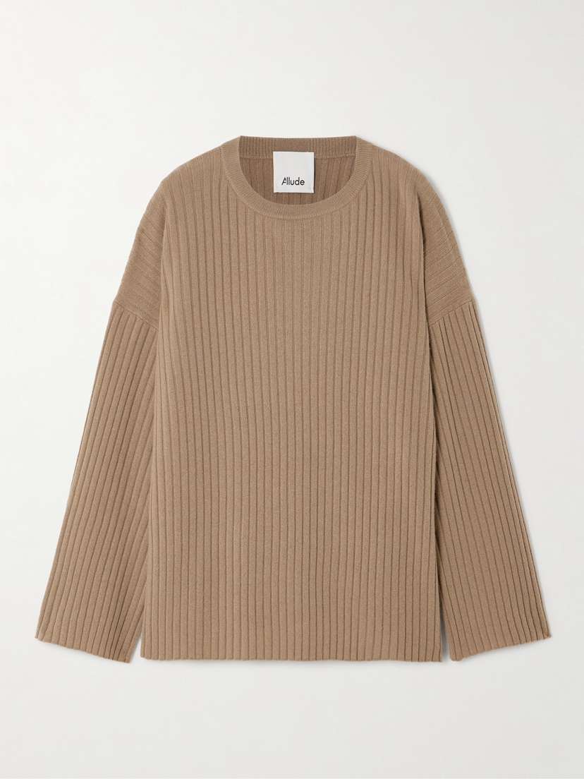 Allude Ribbed Cashmere Sweater
