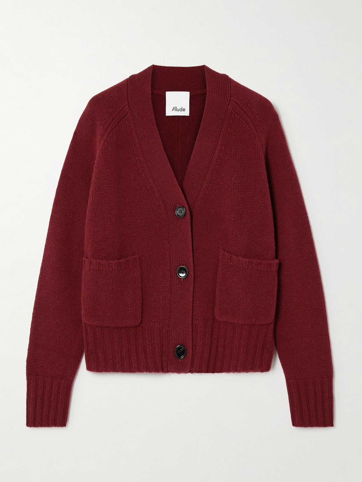 Allude - Wool And Cashmere-blend Cardigan - Red