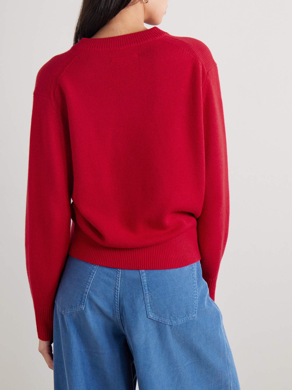 Guest In Residence The V Cashmere Sweater In Red