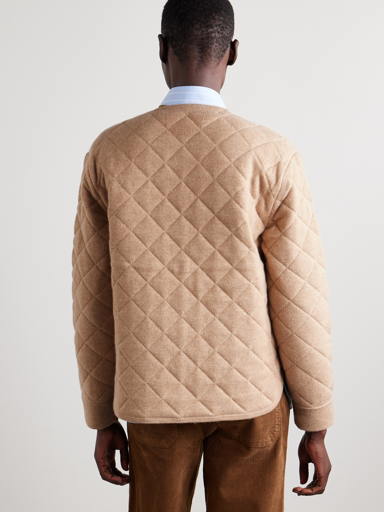 Guest In Residence Quilted Wool And Cashmere-blend Jacket In Neutrals