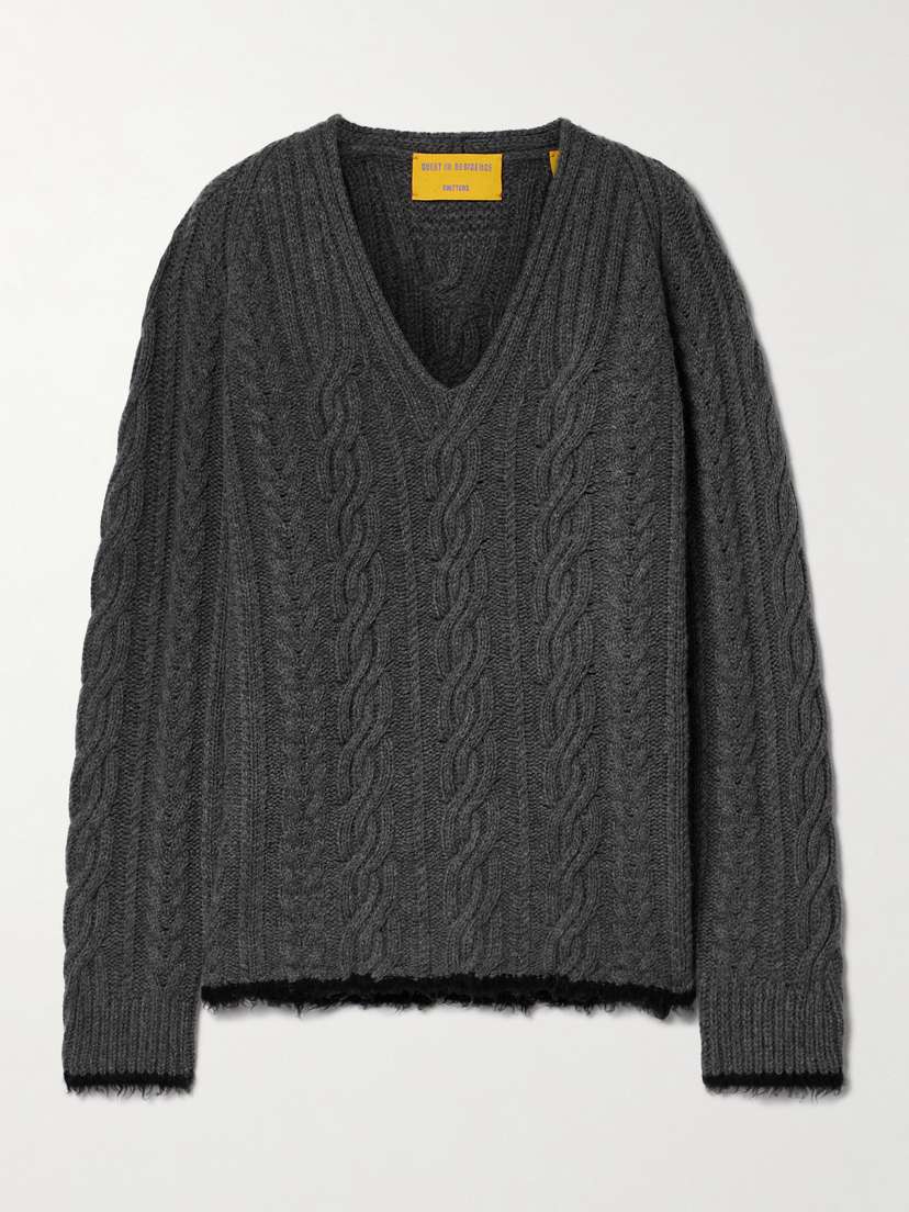 Guest In Residence Mia Cable-knit Wool And Cashmere-blend Sweater - x small