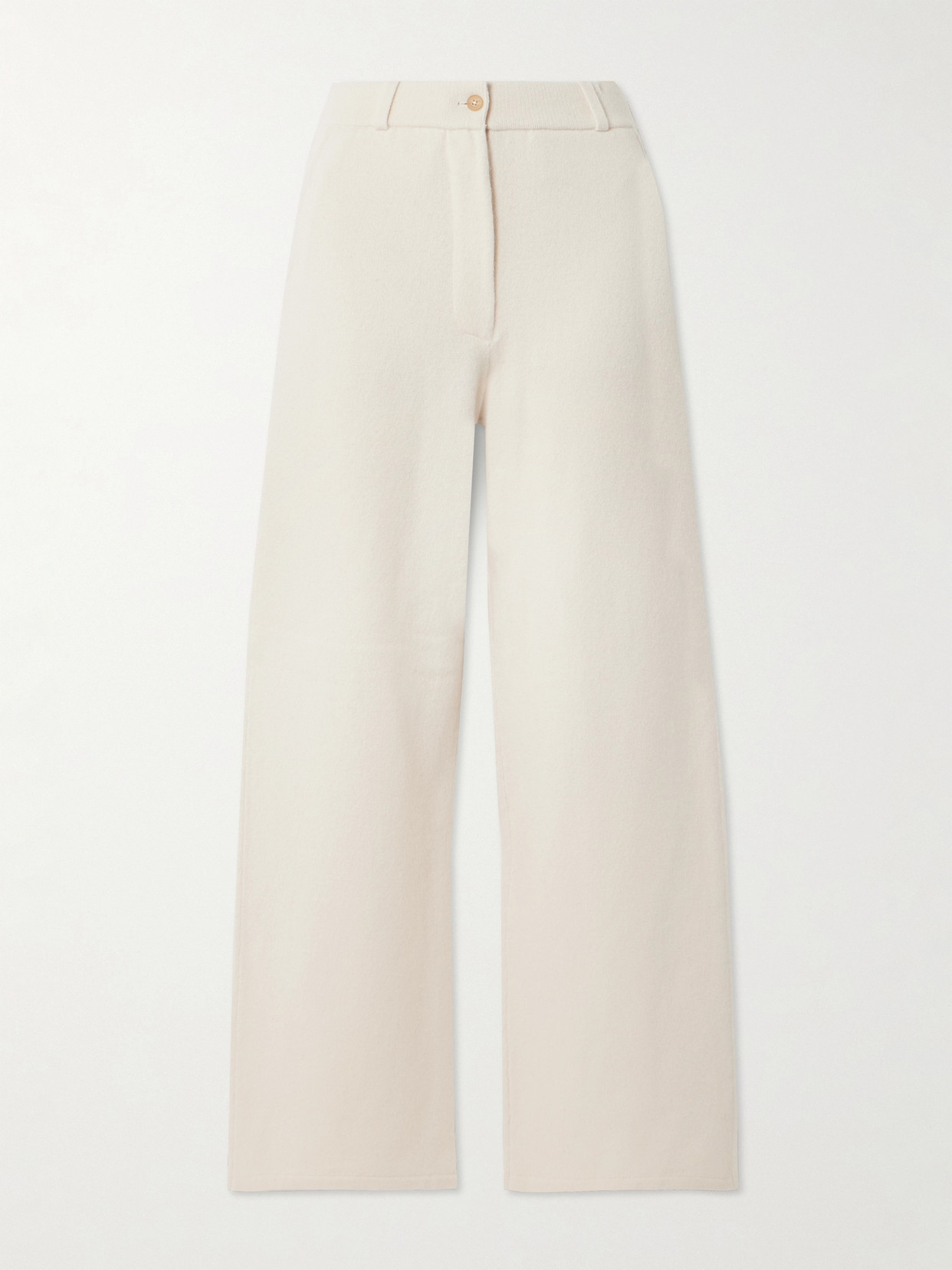 Guest In Residence Cashmere Straight-leg Pants In Cream