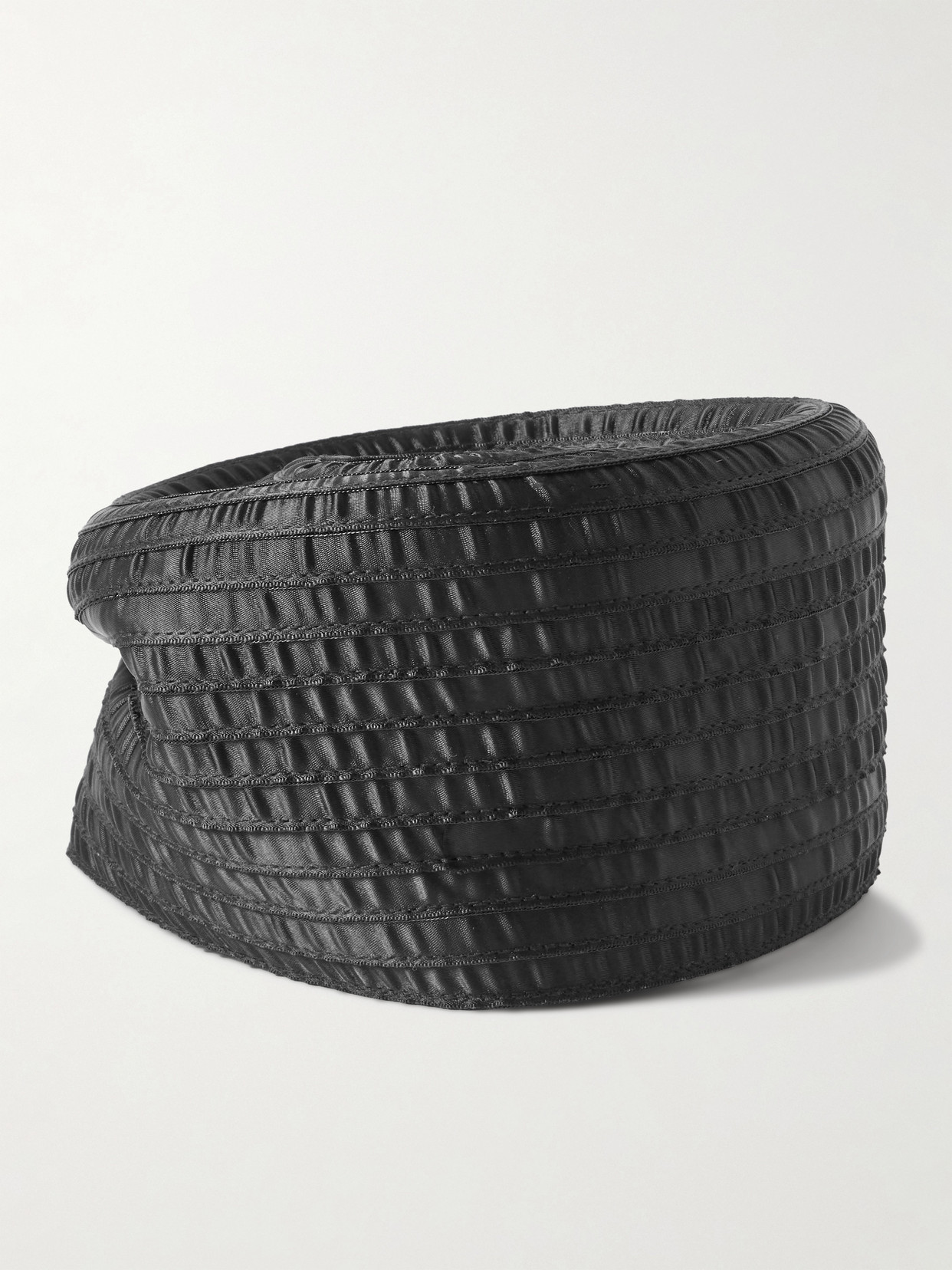 Gigi Burris Ady Shirred Satin Hat In Black