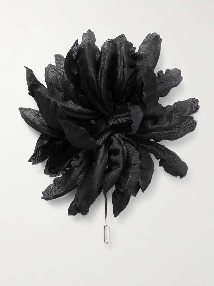 Gigi Burris Silver-tone Satin Brooch