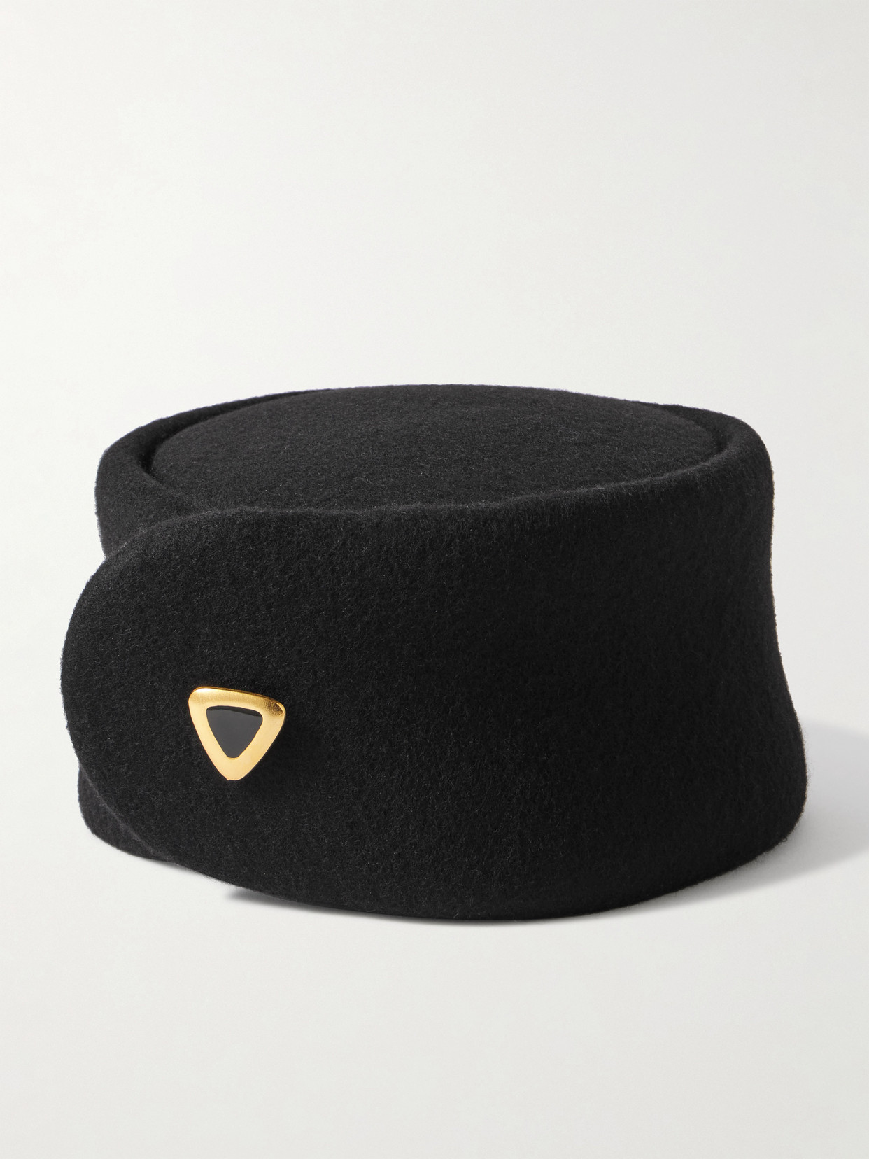 Gigi Burris Tentley Embellished Wool-felt Hat In Black