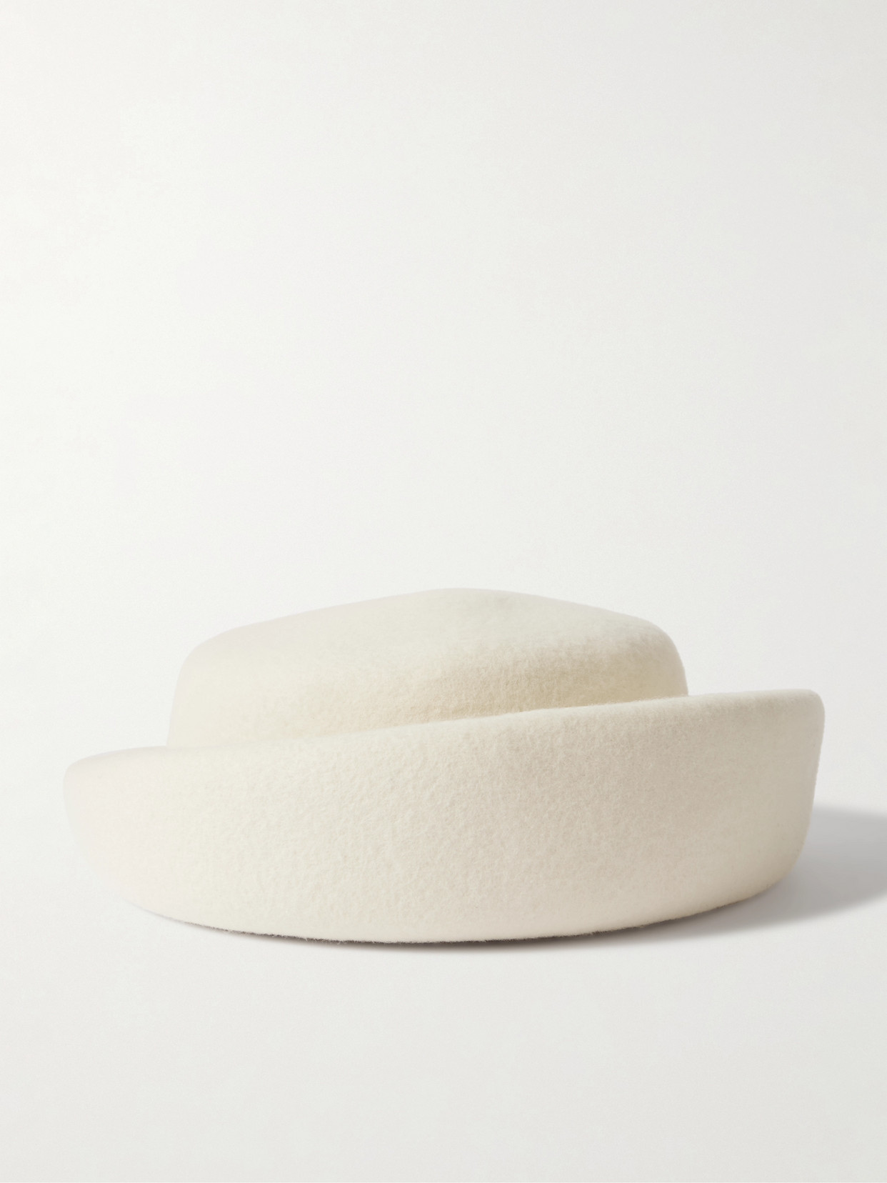 Gigi Burris Laura Wool-felt Pillbox Hat In Ivory