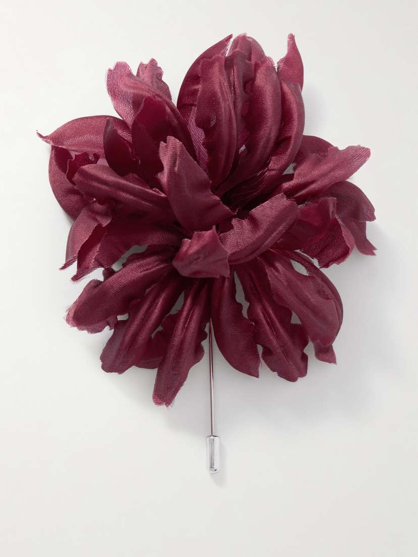 Gigi Burris Silver-tone Satin Brooch