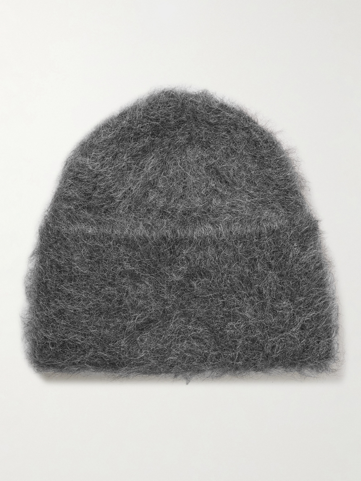 Totême Brushed Alpaca-blend Beanie In Grey