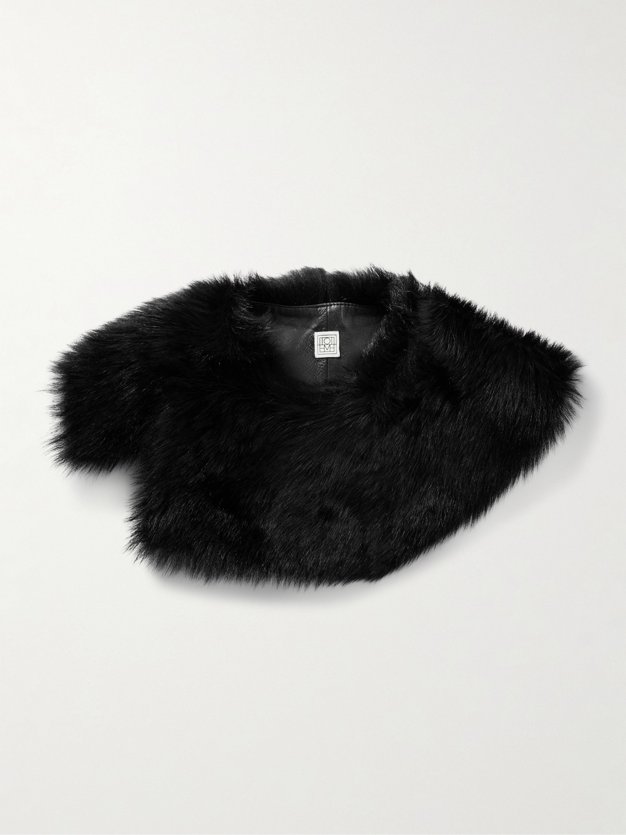 Totême Shearling Scarf In Black