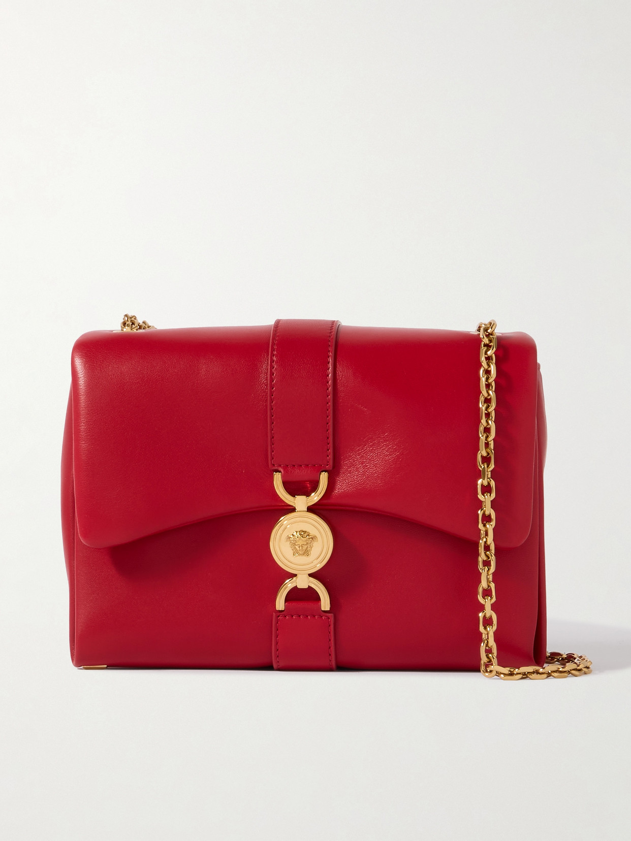 Versace Leather Shoulder Bag In Black
