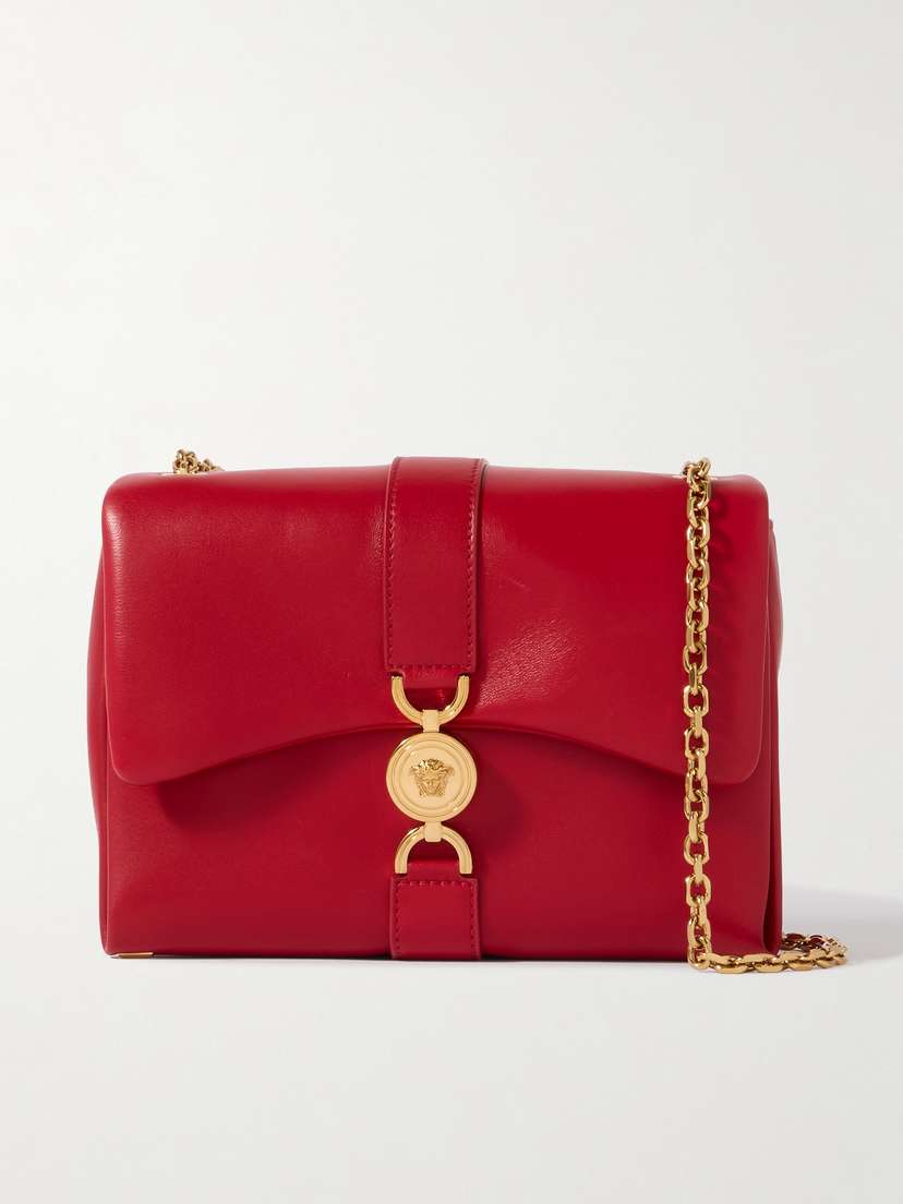 Versace Kleio Leather Shoulder Bag