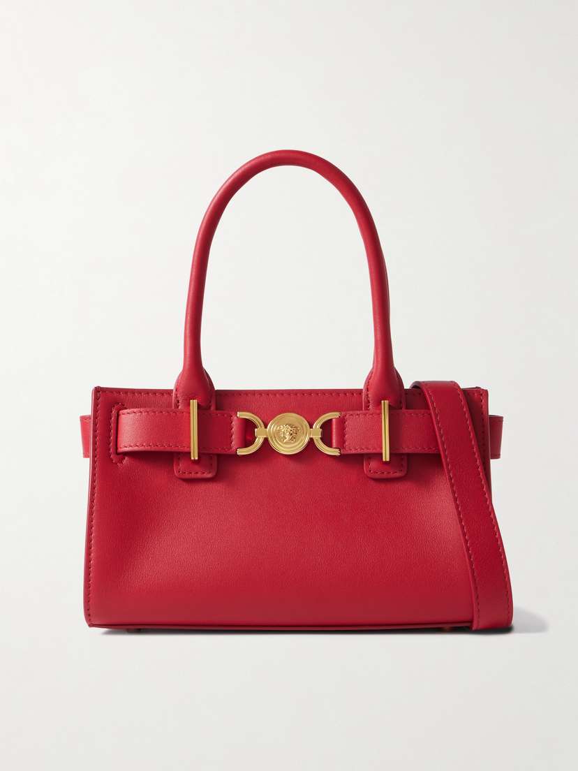 Versace Small Embellished Leather Tote