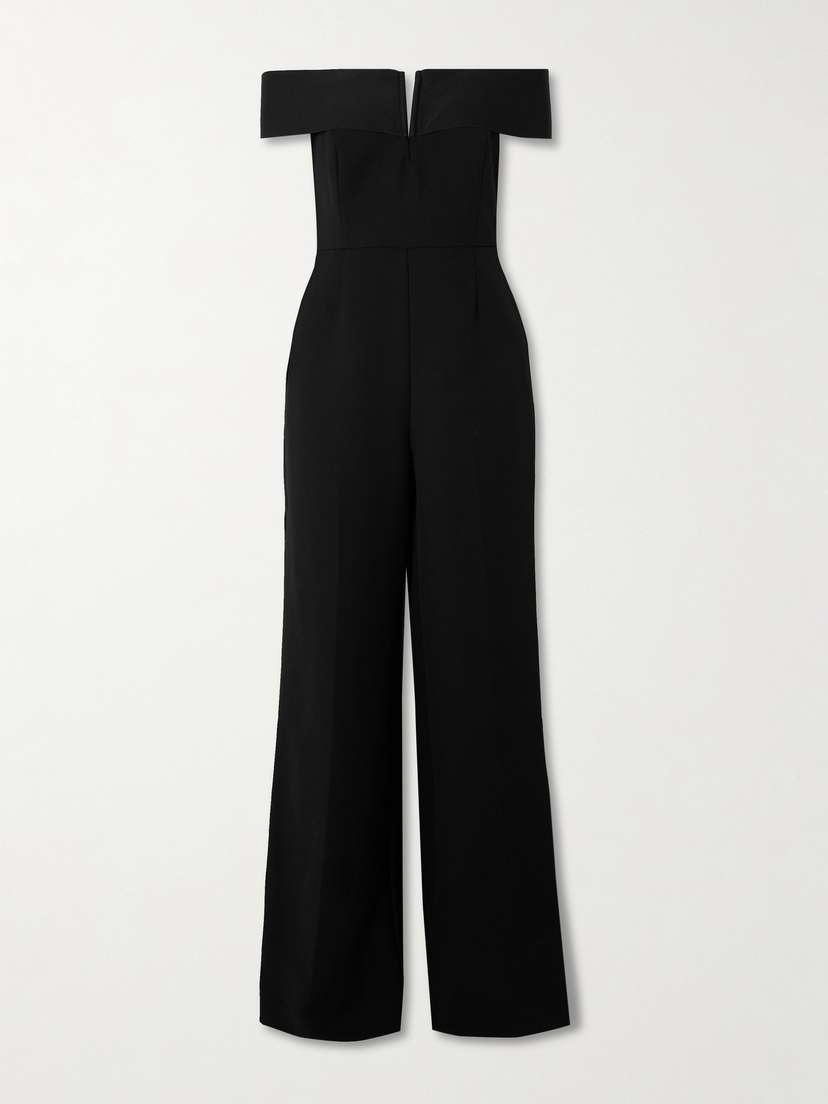 Roland Mouret Off-the-shoulder Crepe Jumpsuit