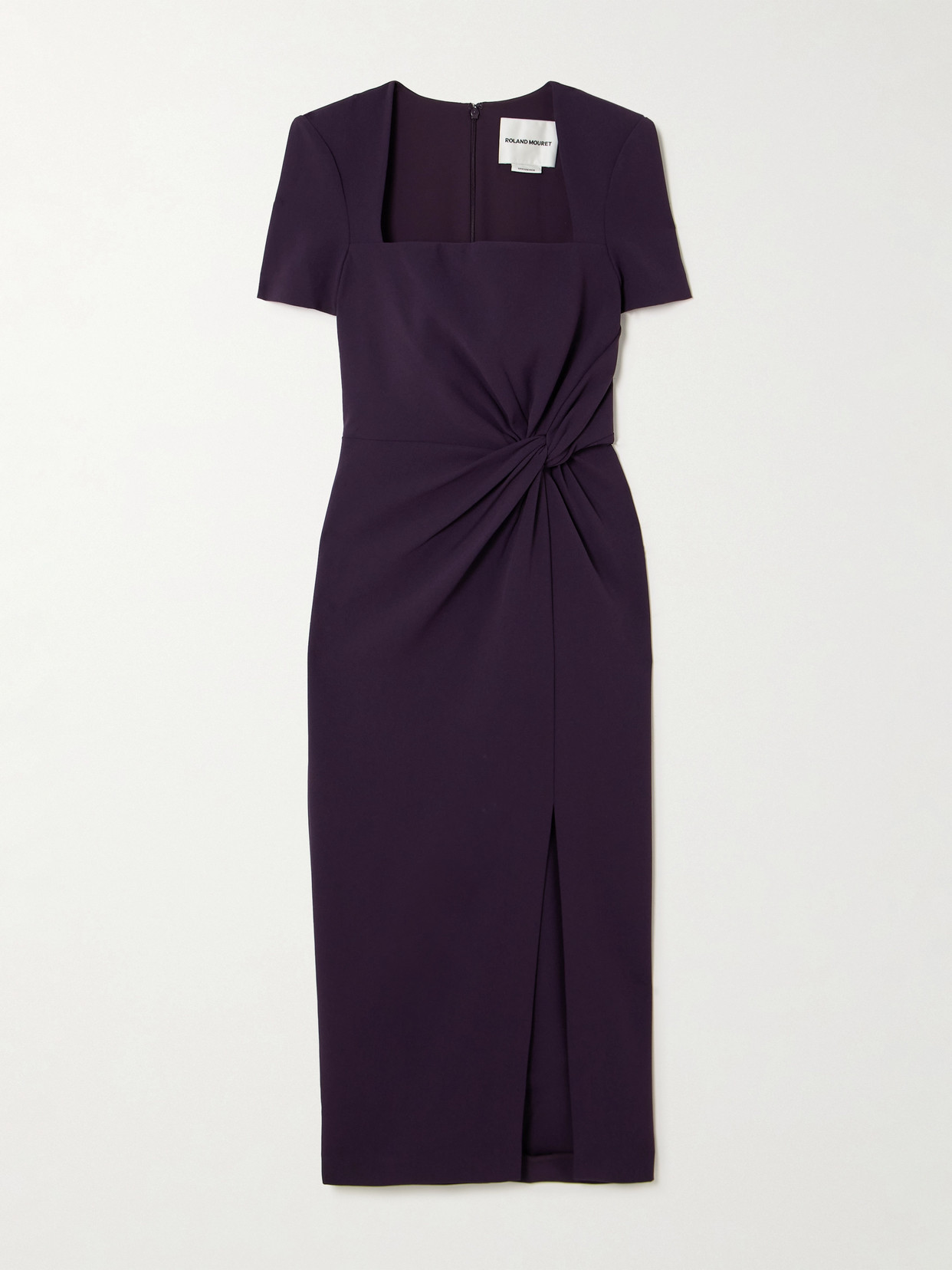 Roland Mouret - Gathered Cady Midi Dress - Purple