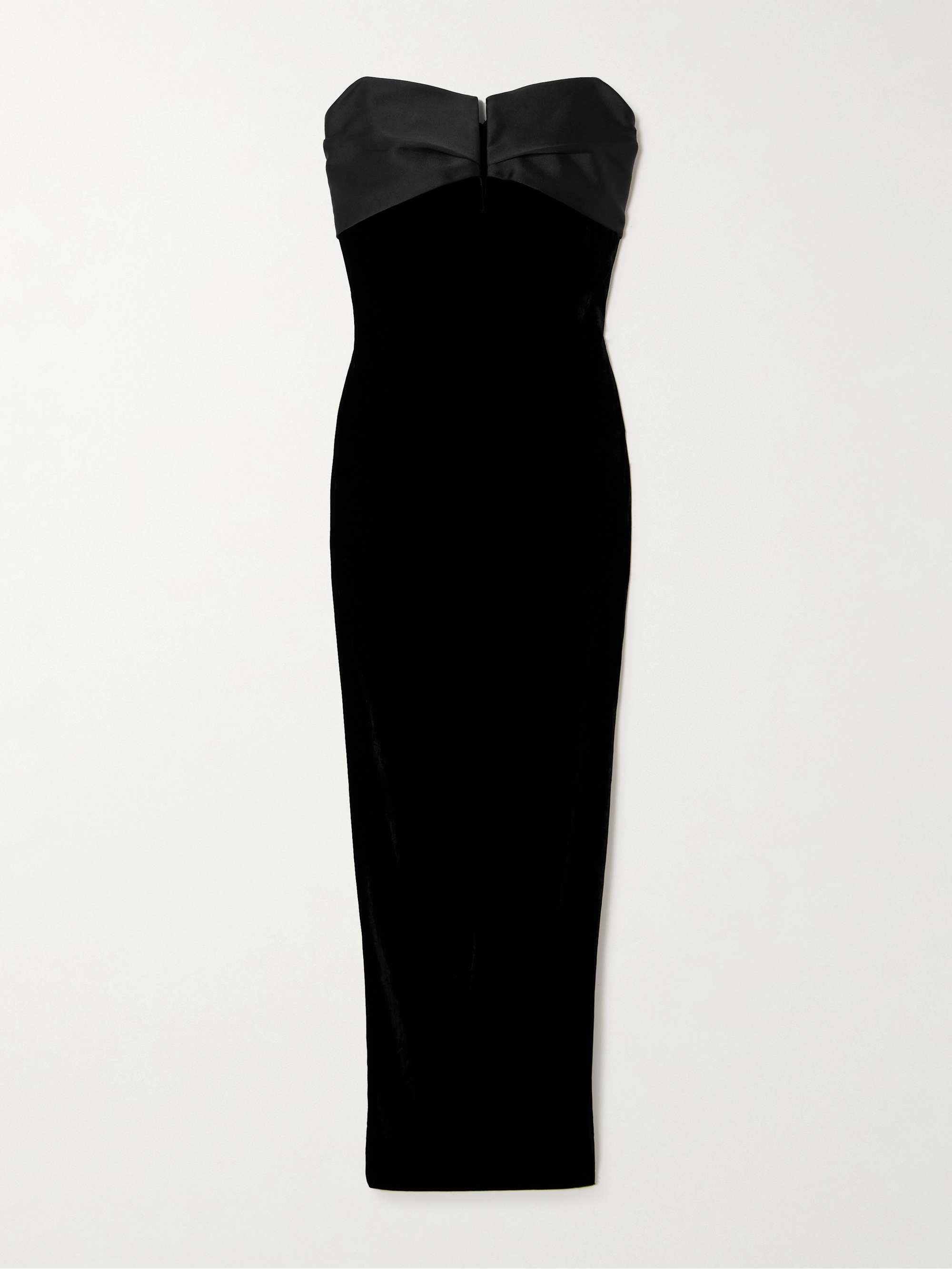 Black velvet strapless gown clearance