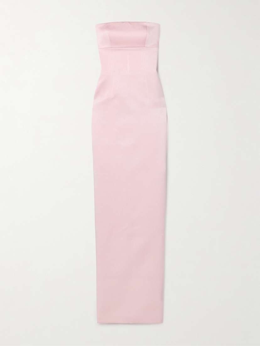 Mônot Zoey Strapless Satin Gown