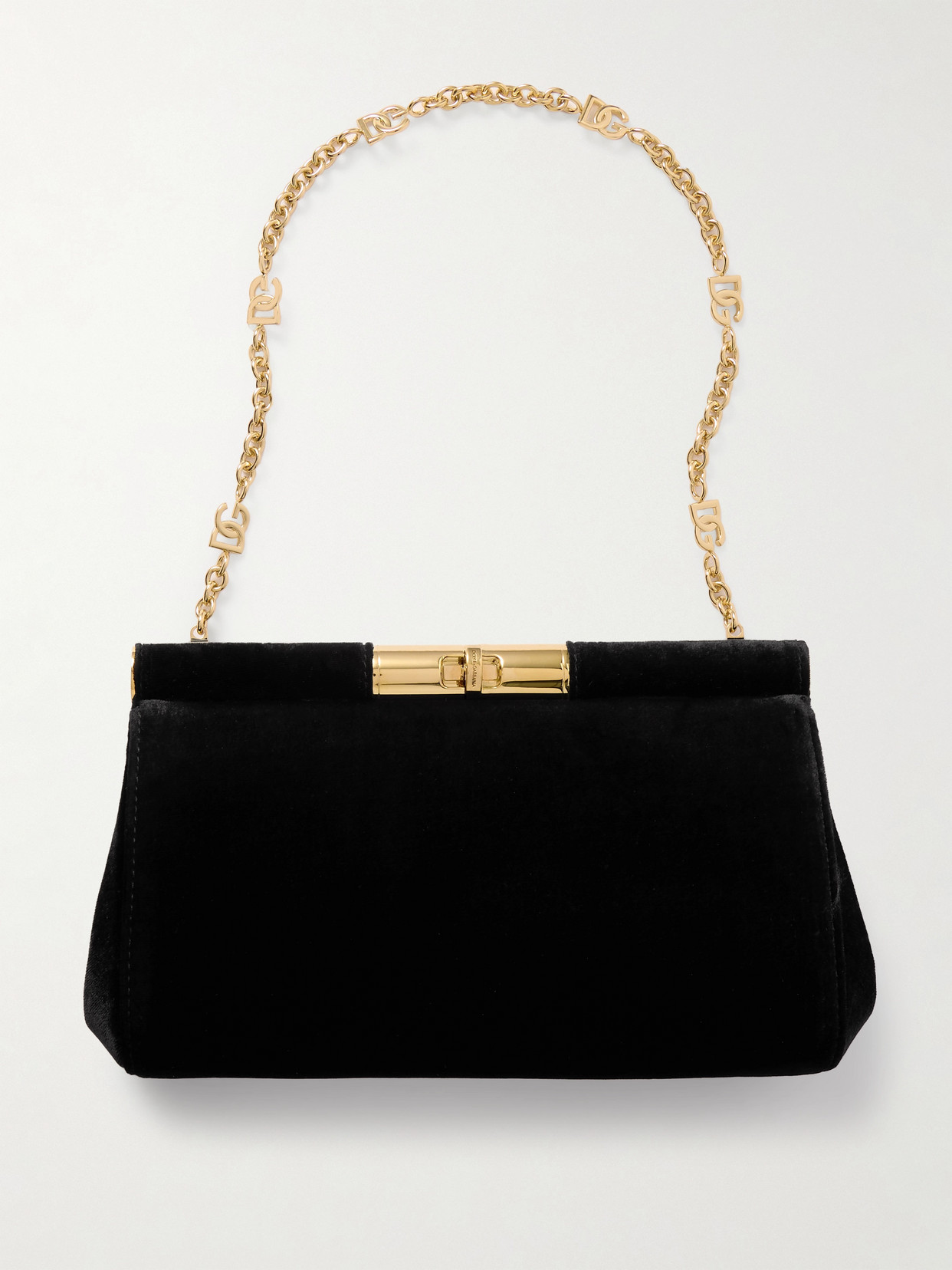 Dolce & Gabbana Marlene Small Satin Shoulder Bag In Black
