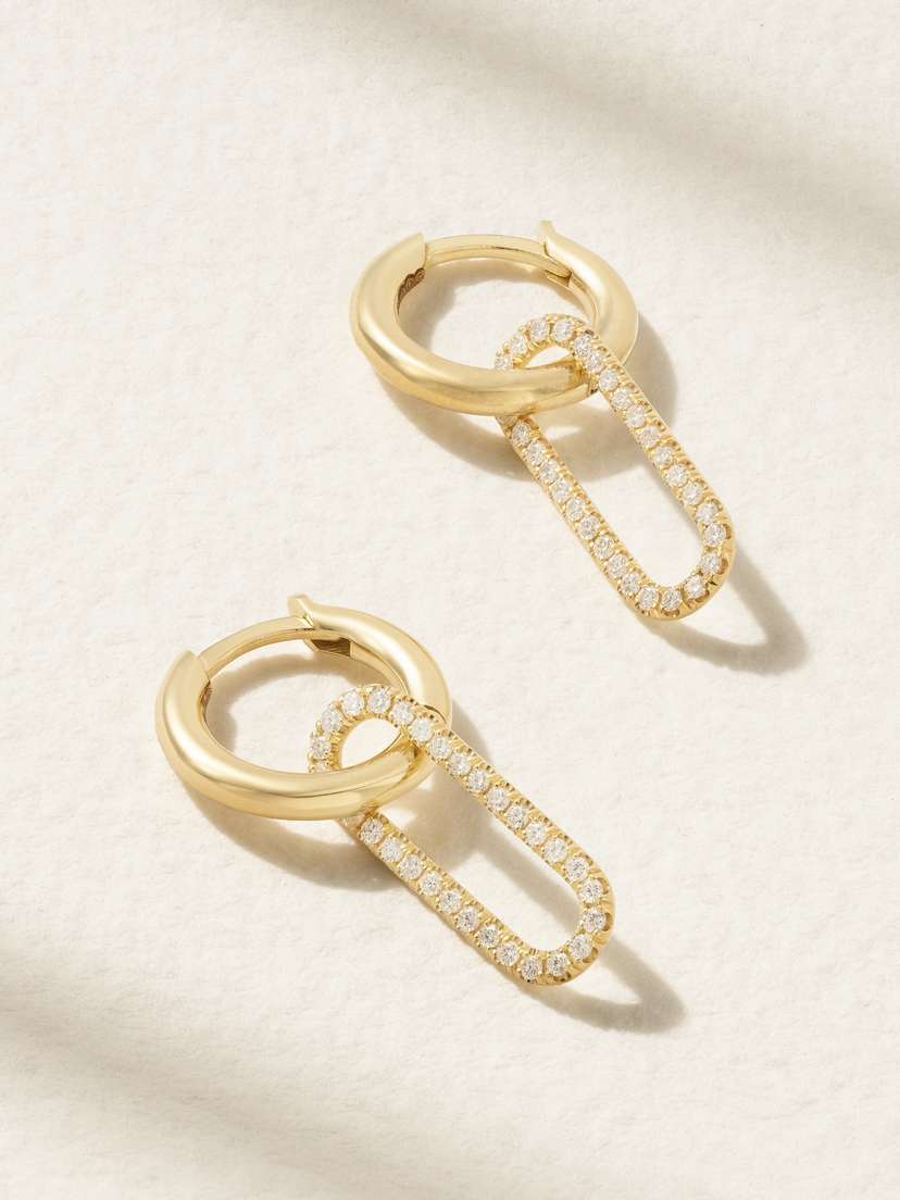 Spinelli Kilcollin Haru 18-karat Gold Diamond Hoop Earrings