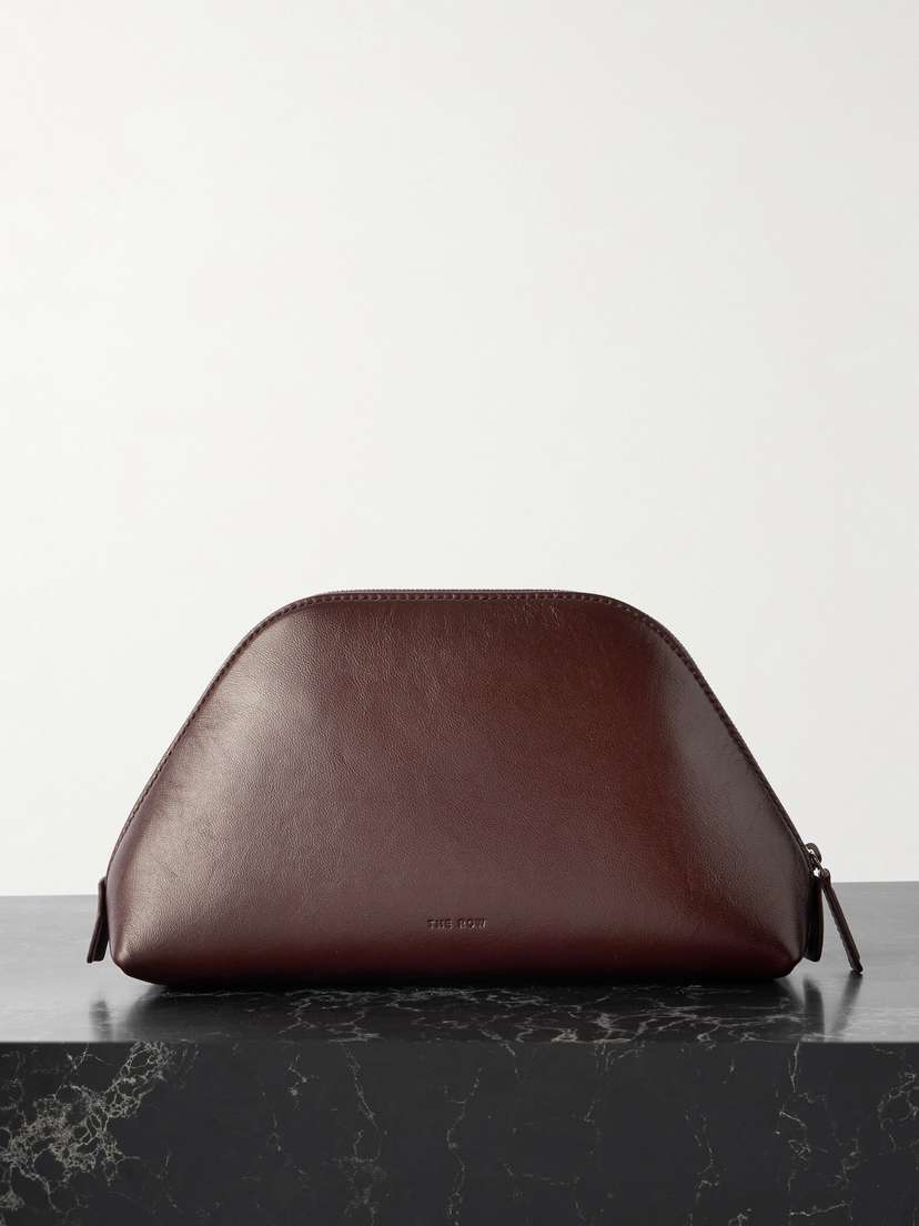 The Row Devon Leather Clutch