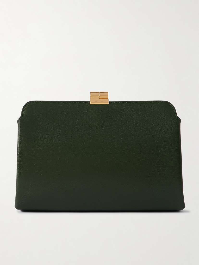 The Row Amazon Leather Clutch