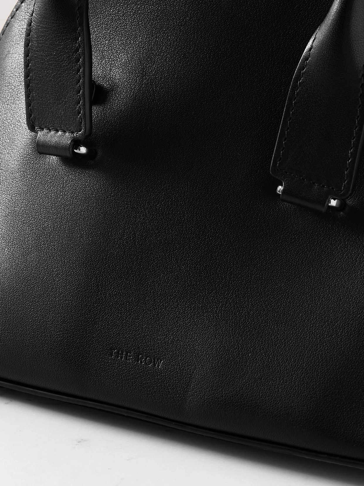 The Row Mini Devon In Saddle Leather In Black