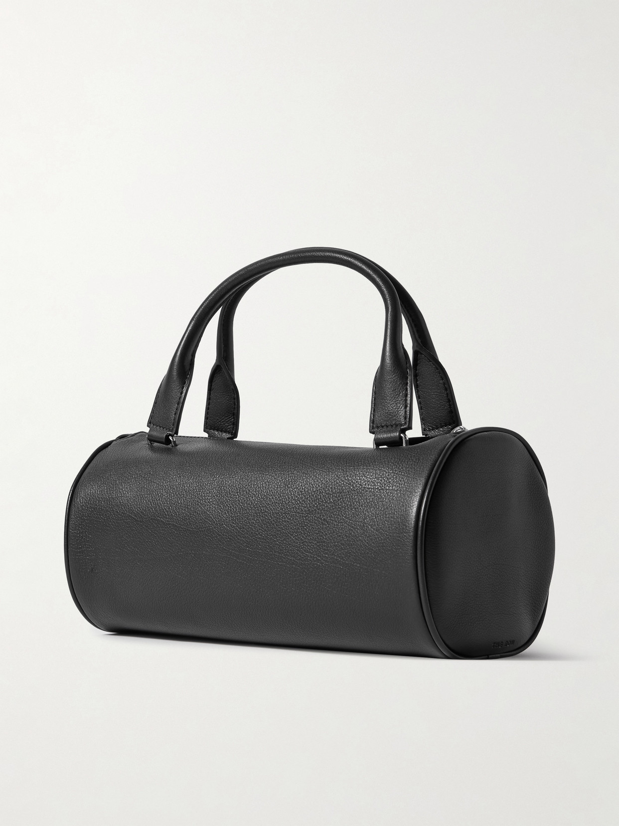 The Row Edith Leather Tote In Black