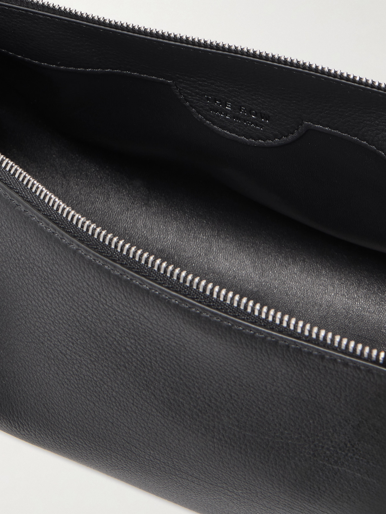 The Row Edith Leather Tote In Black