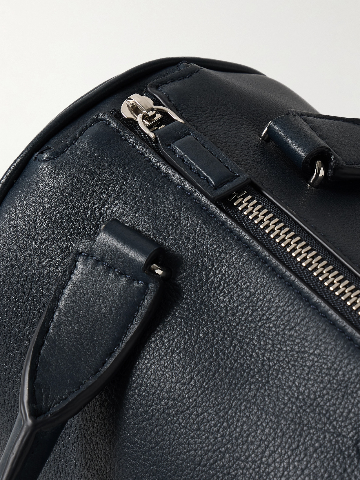 The Row Edith Leather Tote In Blue