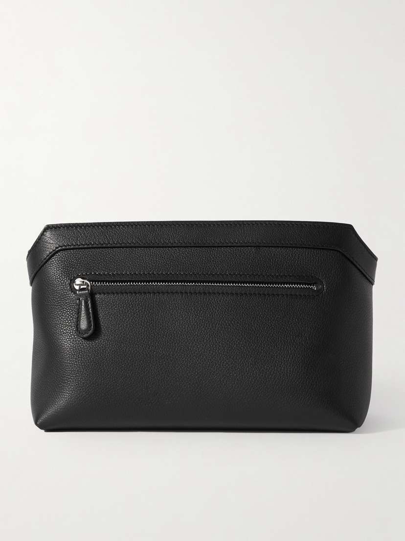 The Row Terrasse Textured-leather Clutch