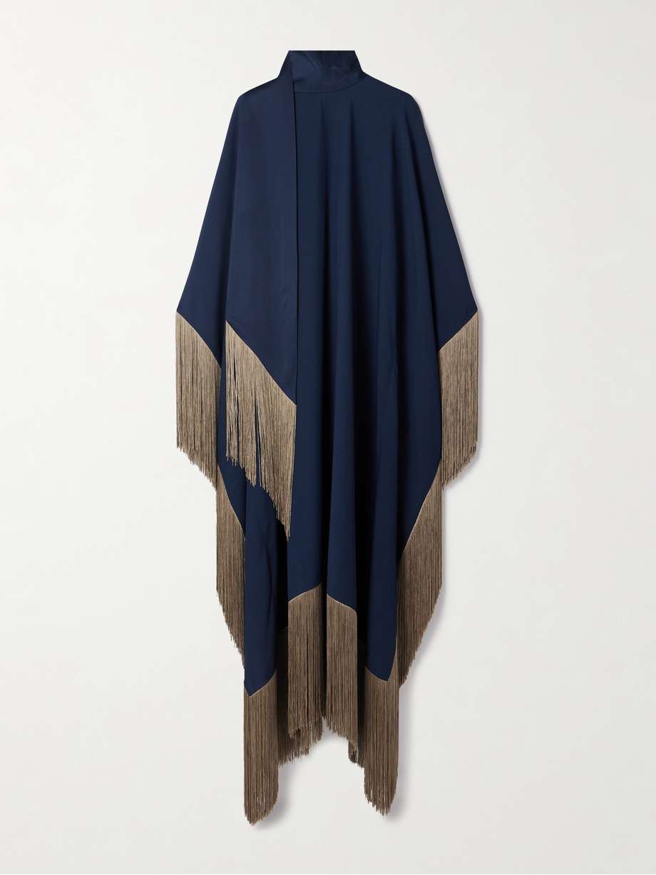 mrs. ross fringed crepe kaftan